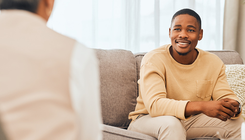 Photo of Man on Therapist's Couch in Recovery